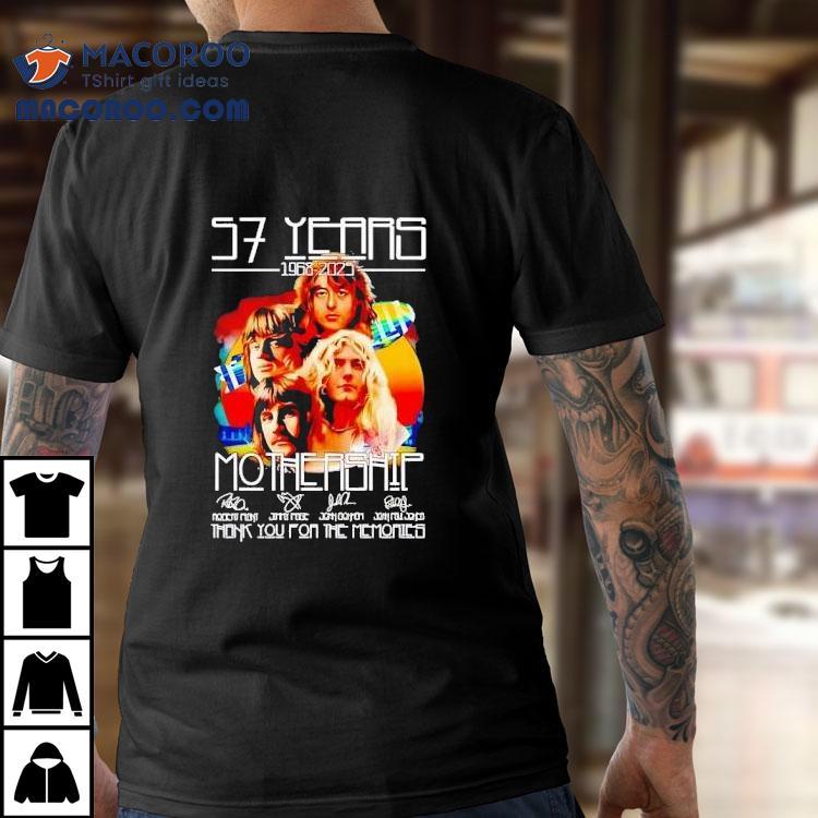 57 Years 1968 2025 Mothership Thank You For The Memories Shirt 57 Years 1968 2025 Mothership Thank You For The Memories Shirt