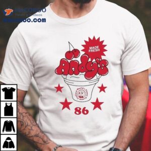 Andy’s Frozen Made Fresh Faded Bone Cherry Since ’86 Shirt