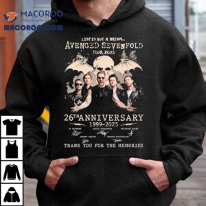 Avenged Sevenfold Life Is But A Dream Tour 2025 26th Anniversary 1996 2025 Thank You For The Memories Signatures Shirt