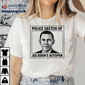 Barack Obama Police Sketch Of Joe Biden’s Autopen Shirt