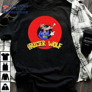 Bruiser Wolf Smoking Cartoon Logo Shirt