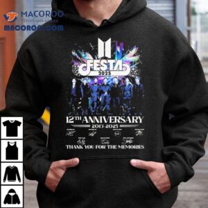 Bts Festa Th Anniversary Signature Thank You For The Memories Signatures Tshirt