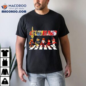 Cleveland Sports Mascot Abbey Road Cross Road Tshirt