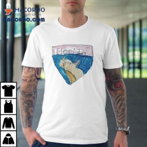 Florida Cat Drawing As Florida Panthers Logo Shirt