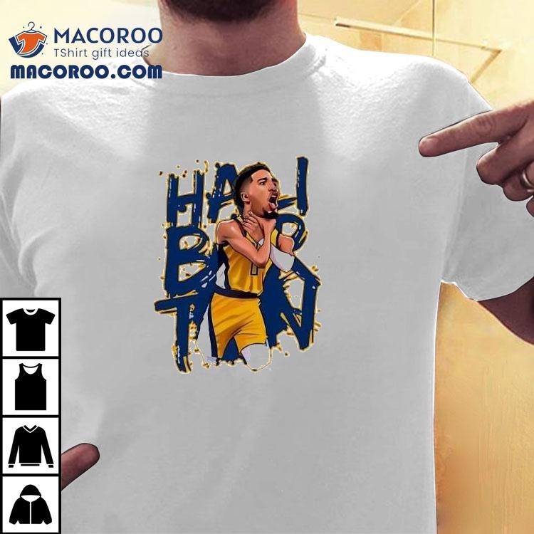 Indiana Pacers Tyrese Haliburton Choke Caricature Shirt Indiana Pacers Tyrese Haliburton Choke Caricature Shirt