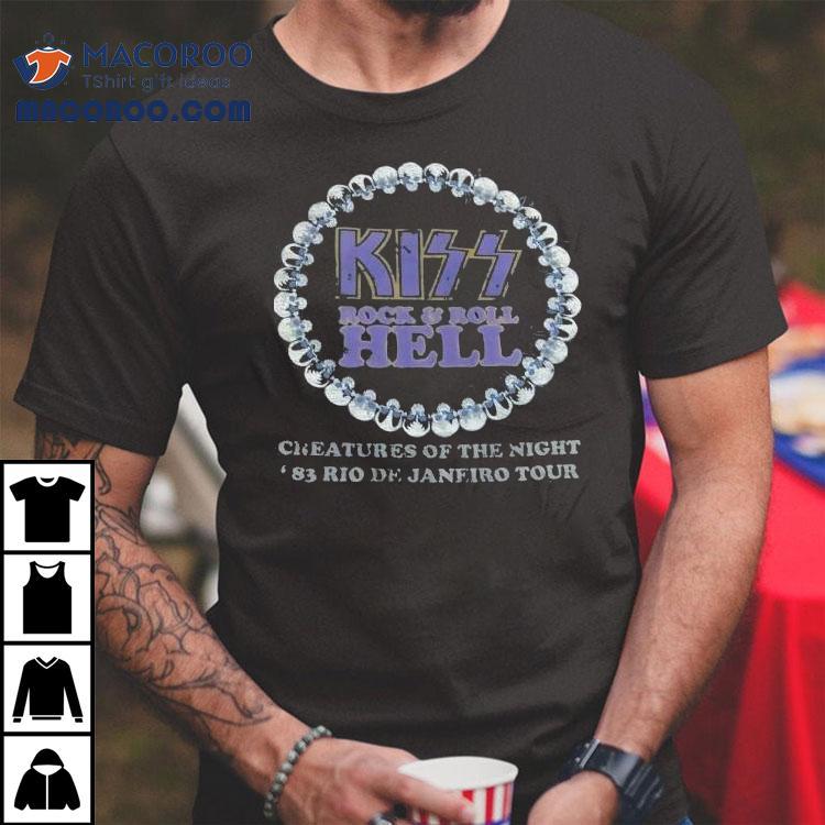Kiss Rock And Roll Hell Creatures Of The Night 1983 Rio De Janeiro Tour Shirt Kiss Rock And Roll Hell Creatures Of The Night 1983 Rio De Janeiro Tour Shirt
