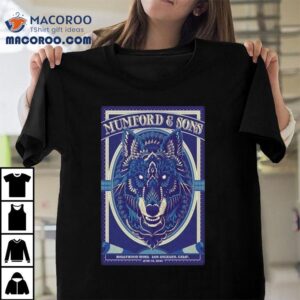 Mumford Sons Tour Hollywood Bowl Los Angeles, Ca 2025 Wolf Shirt