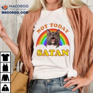 Not Today Satan Cat Pride Rainbow Shirt