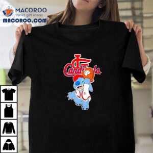 Stitch Play Baseball St Louis Cardinals Tshirt