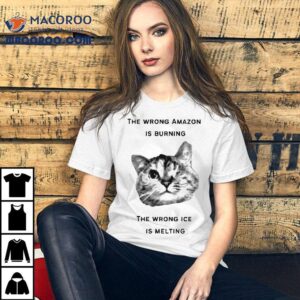 The Wrong Amazon Is Burning. The Wrong Ice Is Melting Cat Shirt