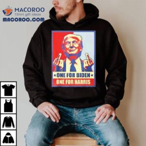Trump Finger One For Biden One For Harris Middle Finger Shirt