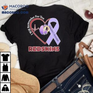 Washington Commanders I Will Remember For You Alzheimer’s Awareness Redskins Heartbeat Shirt