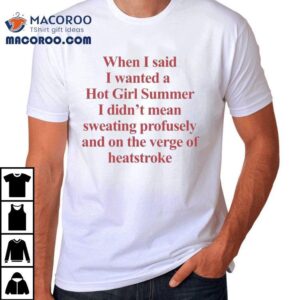 When I Said I Wanted A Hot Girl Summer I Didn’t Mean Sweating Profusely And On The Verge Of Heatstroke Shirt