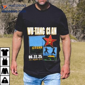 Wu-tang Clan Cream June 22 2025 Crypto Com Arena Los Angeles Ca Shirt