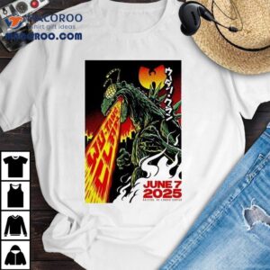 Wu Tang Clan Jun 7 2025 Raleigh Nc Godzilla Shirt