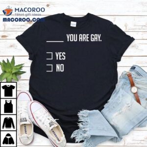You Are Gay Yes No Shirt