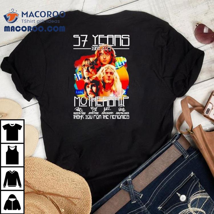 57 Years 1968 2025 Mothership Thank You For The Memories Shirt 57 Years 1968 2025 Mothership Thank You For The Memories Shirt