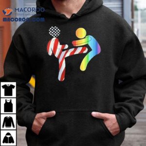 American Kicking Lgbt Pride Shirt