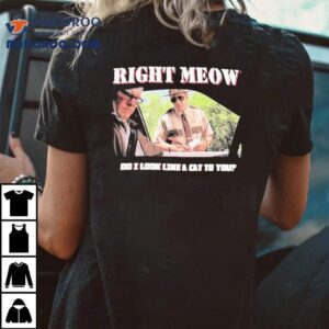 Broken Lizard Right Meow Do I Look Like A Cat To You Shirt