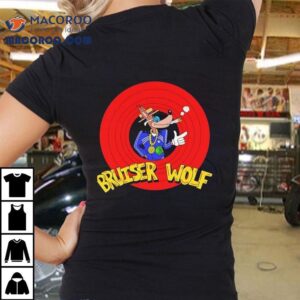 Bruiser Wolf Smoking Cartoon Logo Shirt