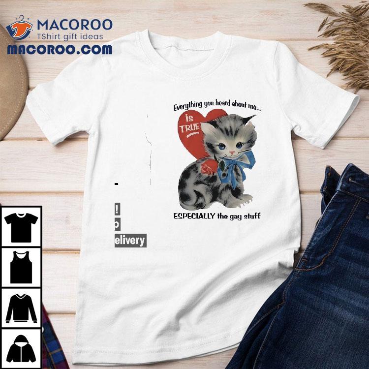Cat Everything You Heard About Me Is True Especially The Gay Stuff Shirt Cat Everything You Heard About Me Is True Especially The Gay Stuff Shirt