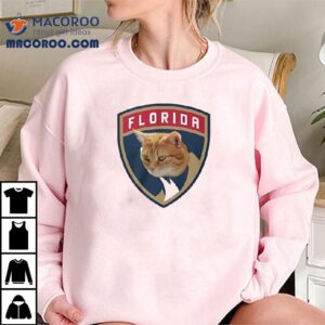 Cat In Florida Panthers Logo Shirt
