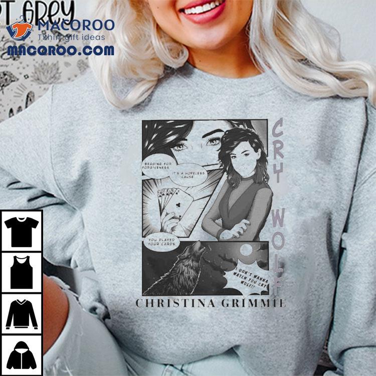 Christina Grimmie Cry Wolf Comic Shirt Christina Grimmie Cry Wolf Comic Shirt