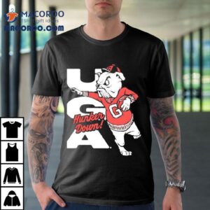 Georgia Bulldogs Football Uga Hunker Down Vintage Shirt 1 Georgia Bulldogs Football Uga Hunker Down Vintage Tshirt