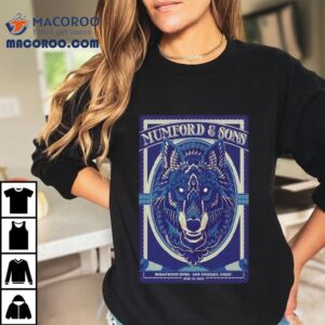 Mumford Sons Tour Hollywood Bowl Los Angeles, Ca 2025 Wolf Shirt