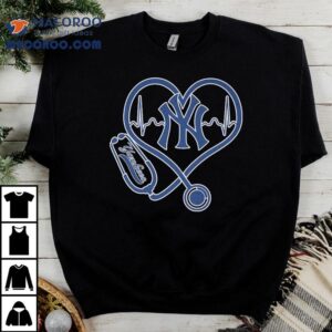 New York Yankees Caring Heartbeat Nurses Tshirt