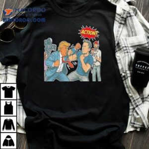 Trump Vs Musk Fake Fight Action Shirt
