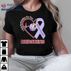 Washington Commanders I Will Remember For You Alzheimer’s Awareness Redskins Heartbeat Shirt