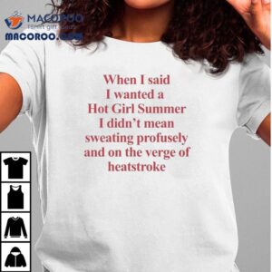 When I Said I Wanted A Hot Girl Summer I Didn’t Mean Sweating Profusely And On The Verge Of Heatstroke Shirt