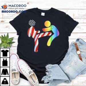 American Kicking Lgbt Pride Tshirt
