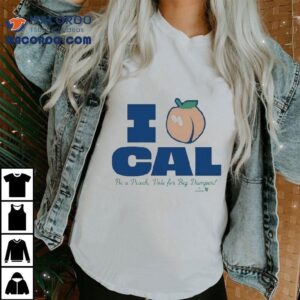 Bryan Woo Wearing I Peach Cal Be A Peach Vote For Big Dumper Tshirt
