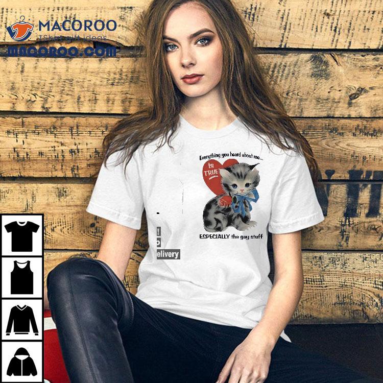 Cat Everything You Heard About Me Is True Especially The Gay Stuff Shirt Cat Everything You Heard About Me Is True Especially The Gay Stuff Shirt