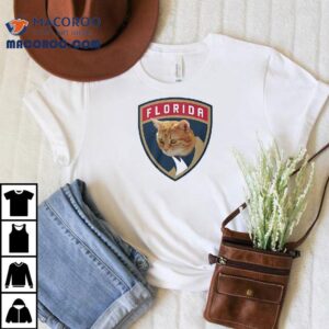 Cat In Florida Panthers Logo Tshirt