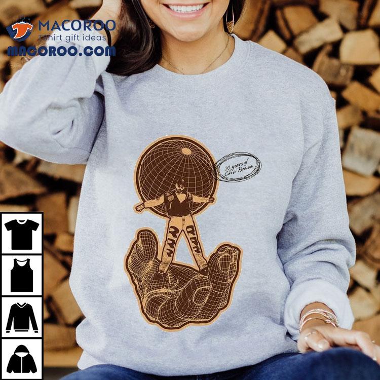 Chris Brown 20 Years Breezy Bowl Xx Hand Globe Shirt Chris Brown 20 Years Breezy Bowl Xx Hand Globe Shirt