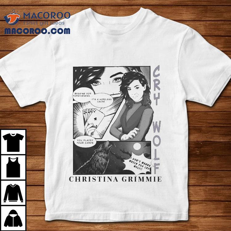 Christina Grimmie Cry Wolf Comic Shirt Christina Grimmie Cry Wolf Comic Shirt