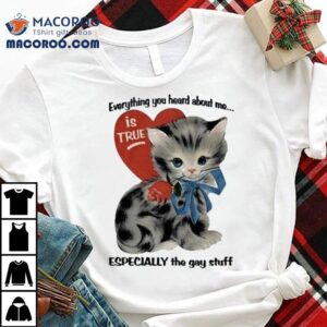 Everything You Heard About Me Is True Especially The Gay Stuff Cat Hear Tshirt