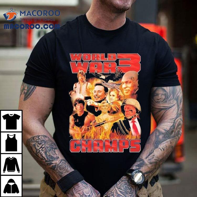 Trump Elon Musk Contra Michael Tyson World War 3 Champions Shirt Trump Elon Musk Contra Michael Tyson World War 3 Champions Shirt