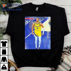 Tyrese Haliburton Indiana Pacers Game Frames Photo Tshirt