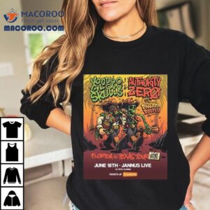 Voodoo Glow Skulls Authority Zero Jun Jannus Live Cowboy Skeleton Tshirt