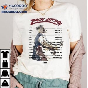 Zach Bryan World Summer Tour 2025 Dates Guitar Shirt 2 Zach Bryan World Summer Tour Dates Guitar Tshirt
