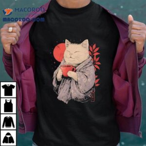 A Cat With A Cup Of Coffee Tshirt