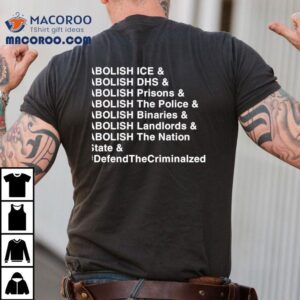 Abolish Ice And Abolish Dhs And Abolish Prisons Abolish Binaries Tshirt