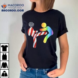 American Kicking Lgbt Pride Tshirt