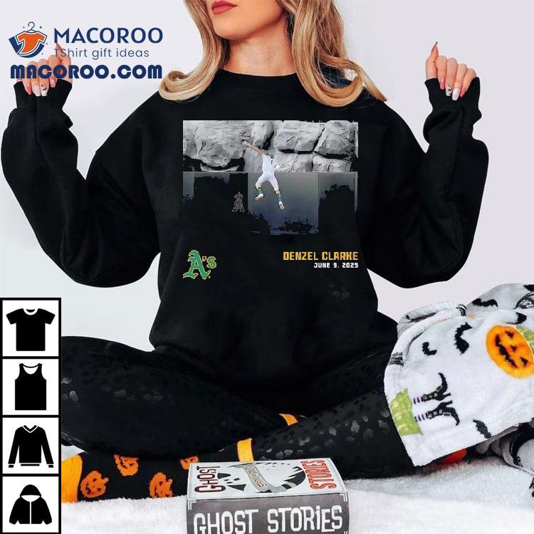 Denzel Clarke Oakland Athletics 2025 Graphic Shirt Denzel Clarke Oakland Athletics 2025 Graphic Shirt