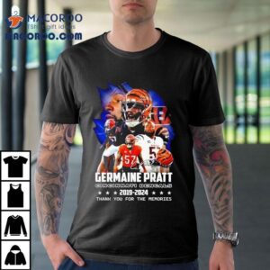 Germaine Pratt Cincinnati Bengals 2019-2024 Signature Thank You For The Memories Shirt 3 Germaine Pratt Cincinnati Bengals Signature Thank You For The Memories Tshirt