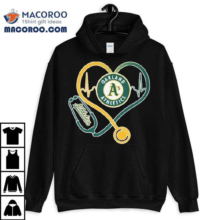 Oakland Athletics Caring Hearts Nurse Stethoscope Heartbeat Shirt Oakland Athletics Caring Hearts Nurse Stethoscope Heartbeat Shirt